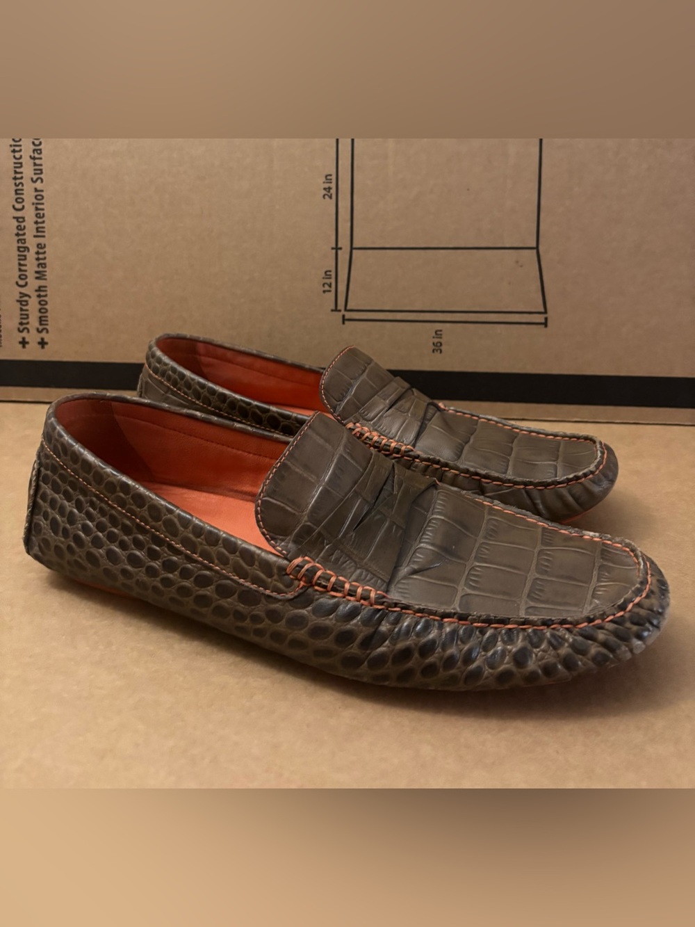 Donald J Pliner Mens  Slip On Loafers Brown Size 13